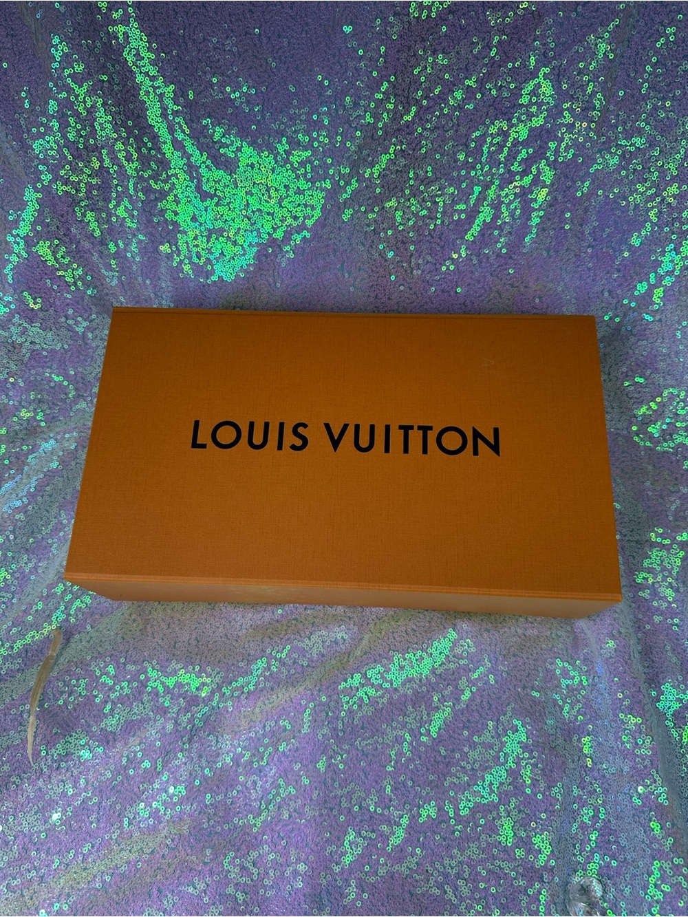 Louis Vuitton Orange Box with Black Logo